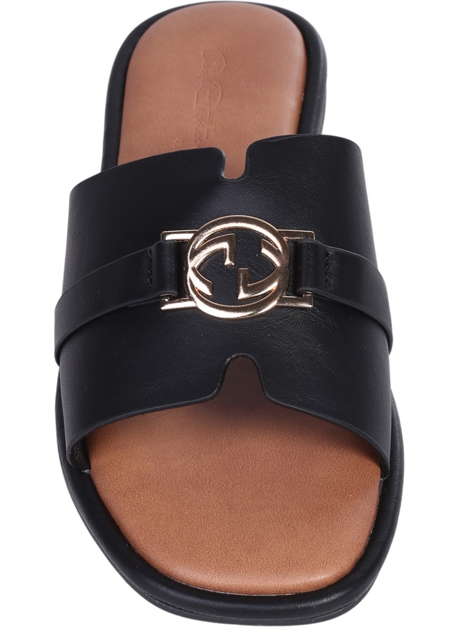 Ежедневни дамски чехли в черно 5H-26098 black