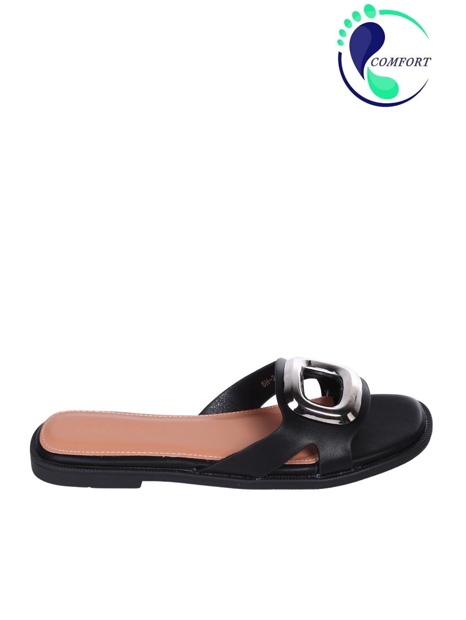 Ежедневни дамски чехли в черно 5H-26105 black