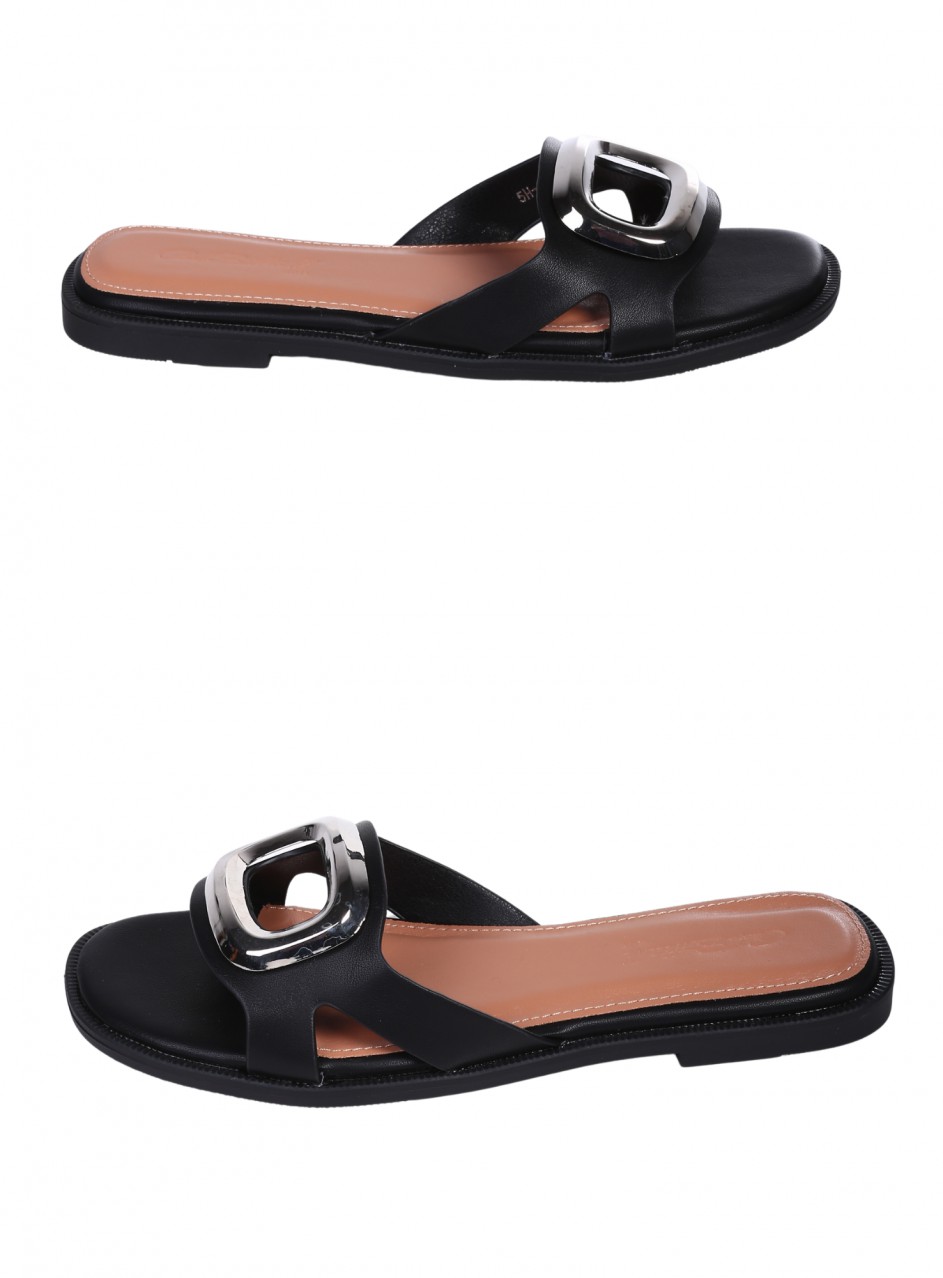 Ежедневни дамски чехли в черно 5H-26105 black