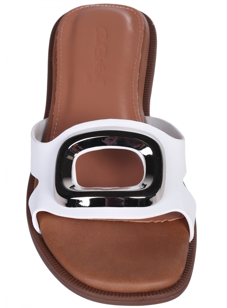 Ежедневни дамски чехли в бяло 5H-26105 white