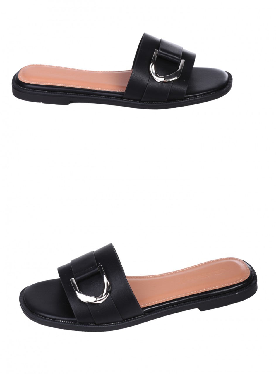 Ежедневни дамски чехли в черно 5H-26107 black