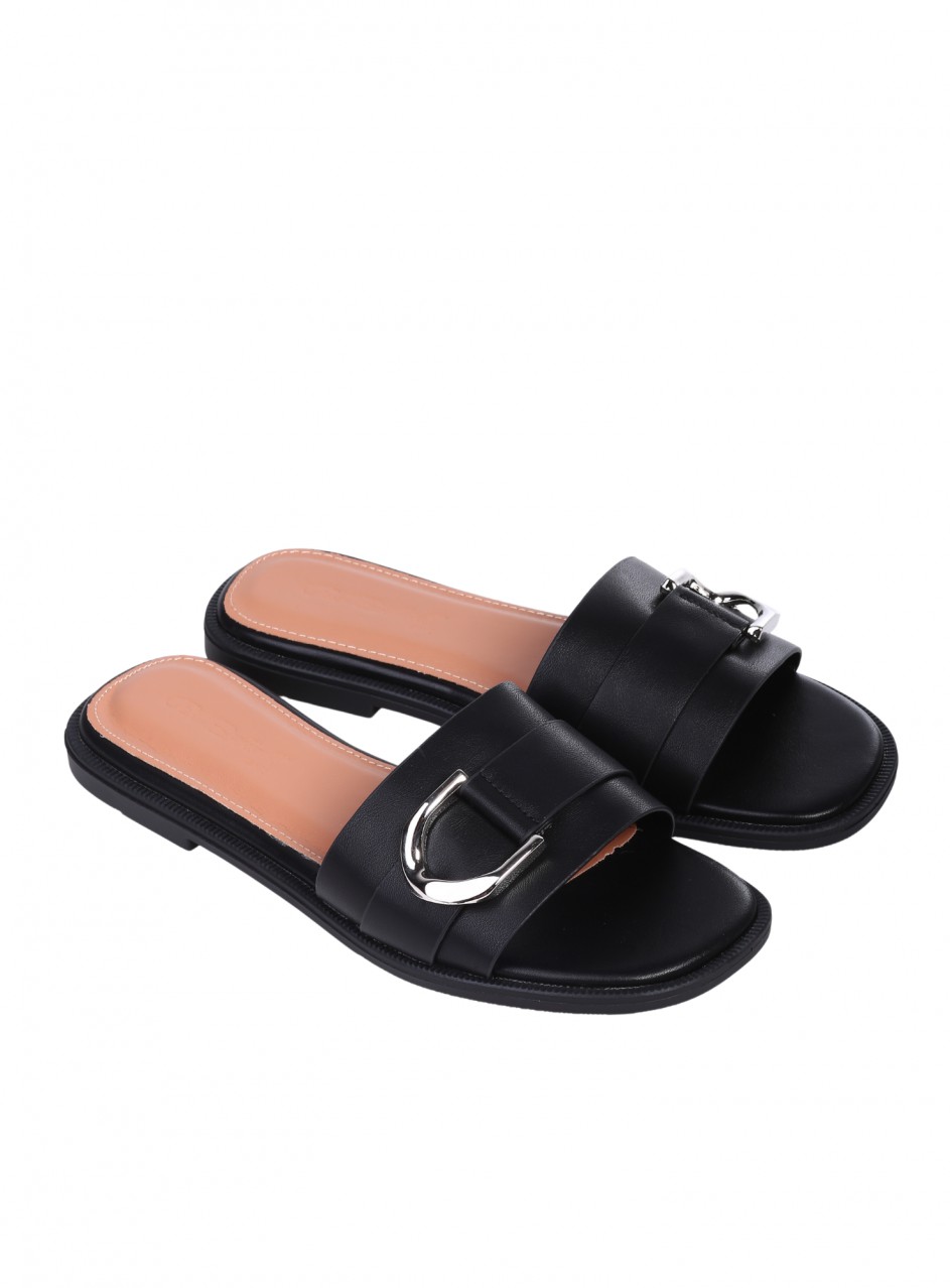 Ежедневни дамски чехли в черно 5H-26107 black