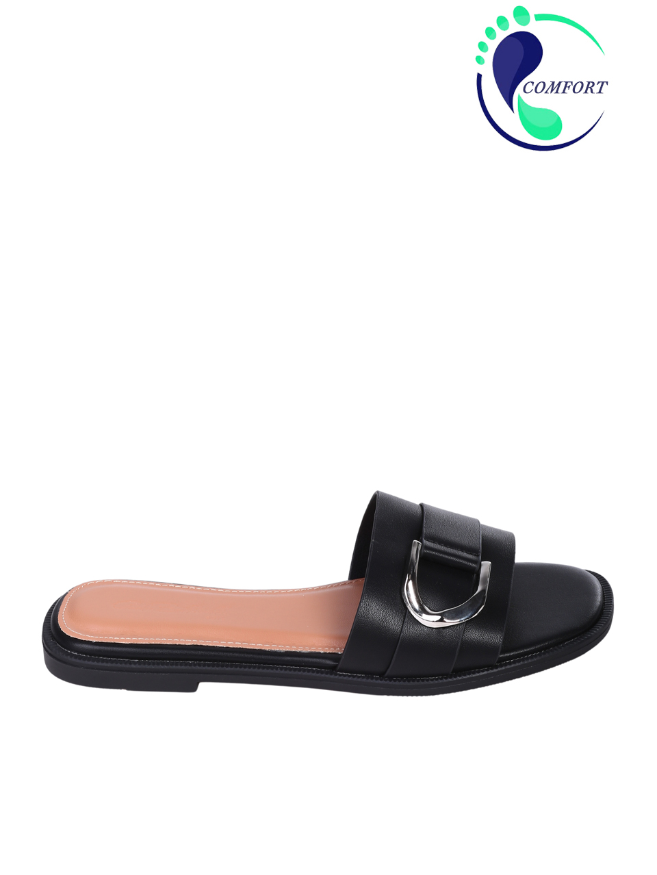 Ежедневни дамски чехли в черно 5H-26107 black