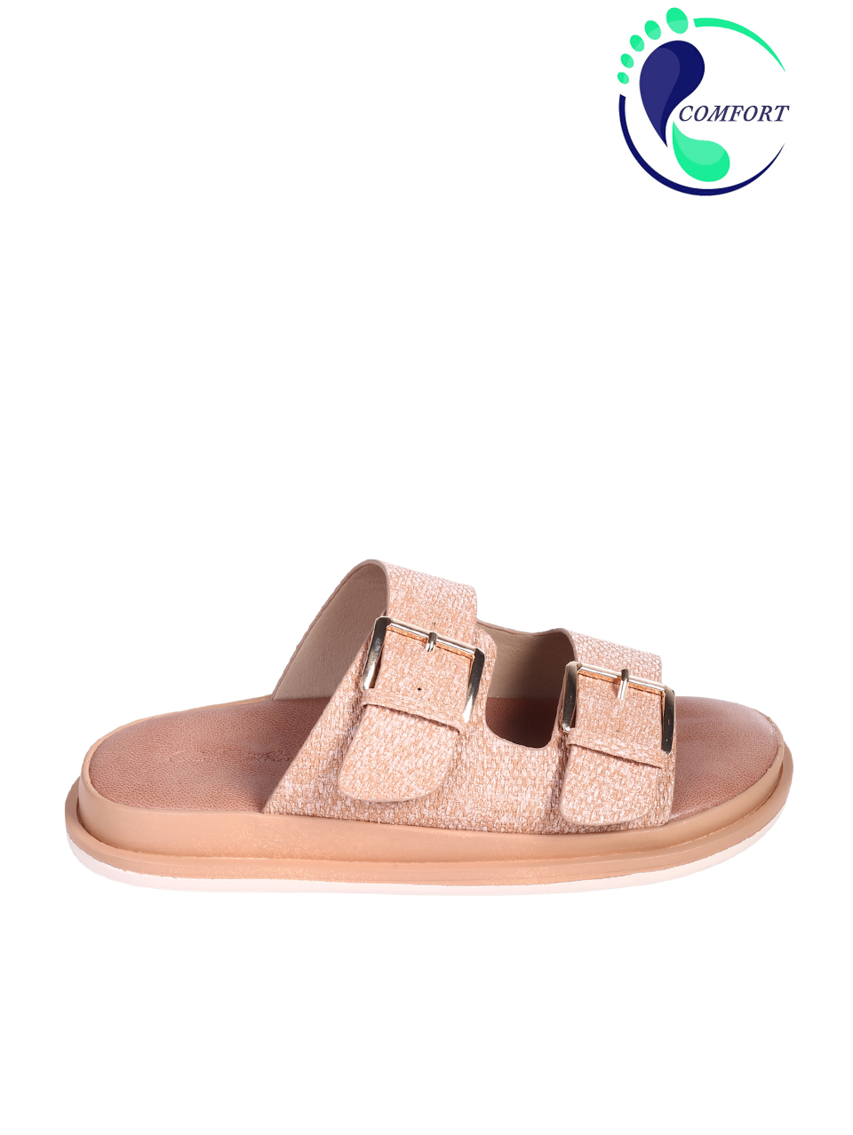 Ежедневни дамски чехли в бежово 5H-26109 beige