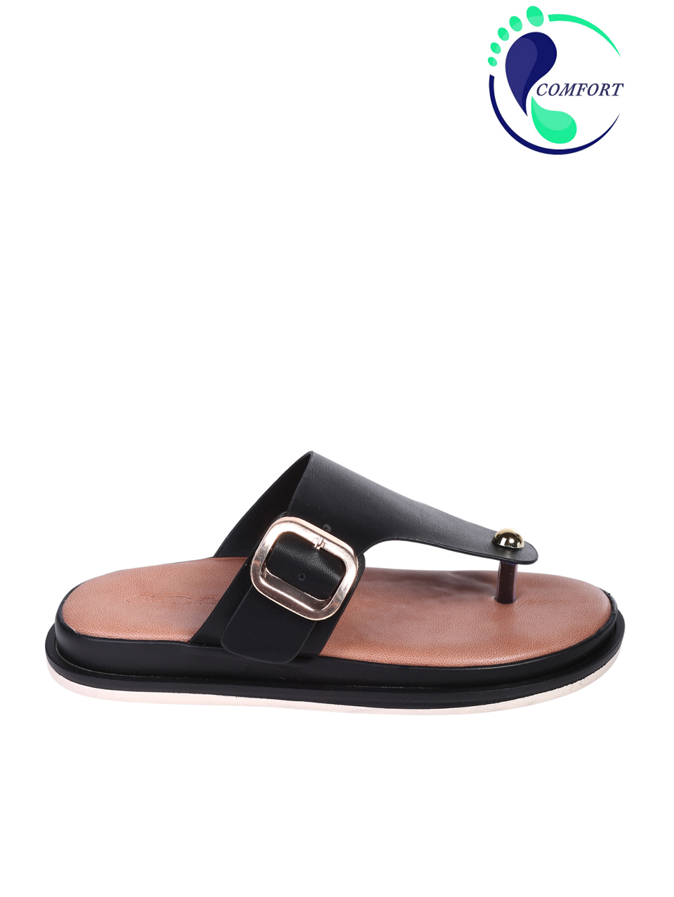 Ежедневни дамски чехли  в черно 5H-26110 black