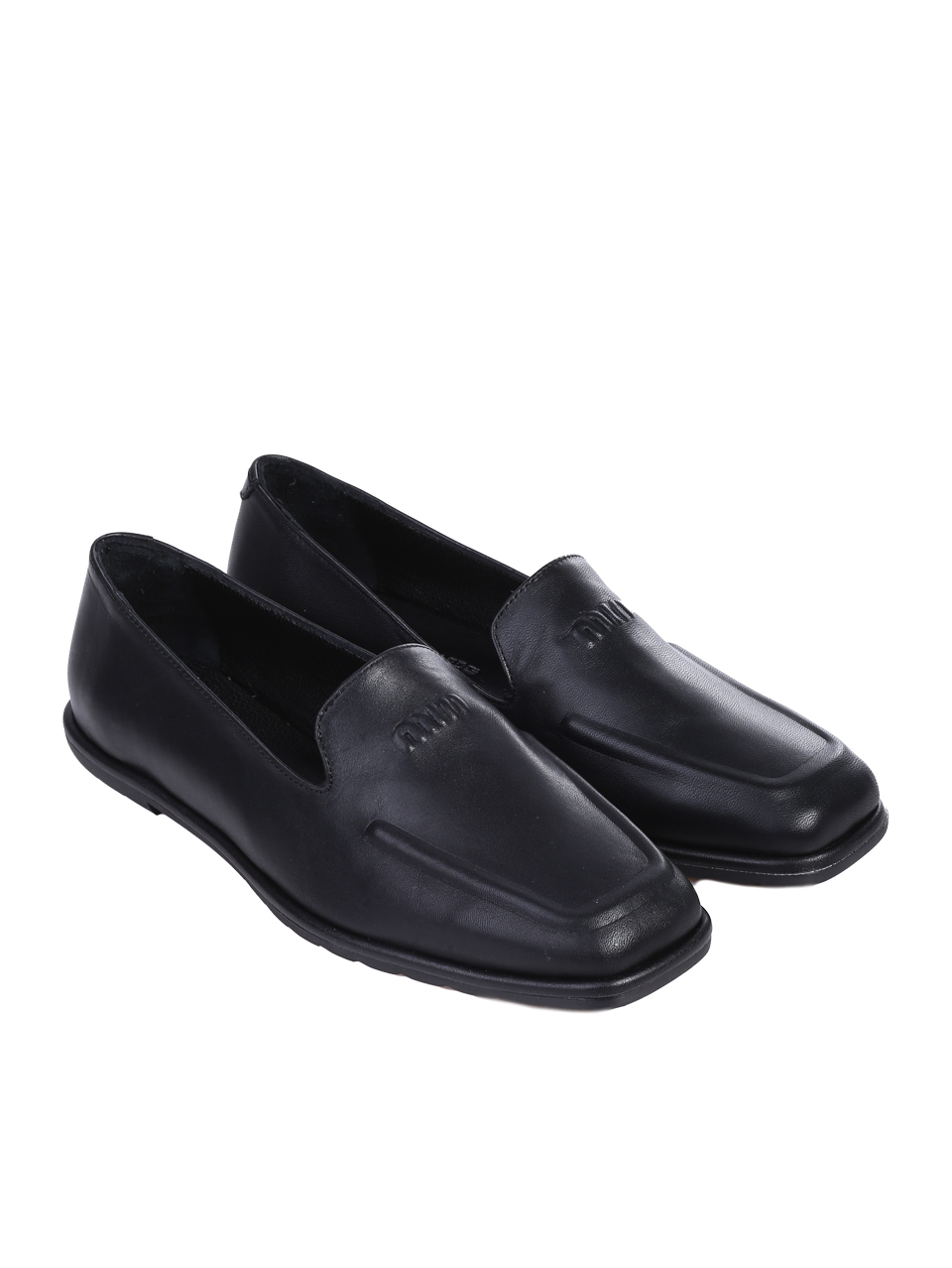 Ежедневни дамски обувки, от естествена кожа в черно 3AT-26267 black