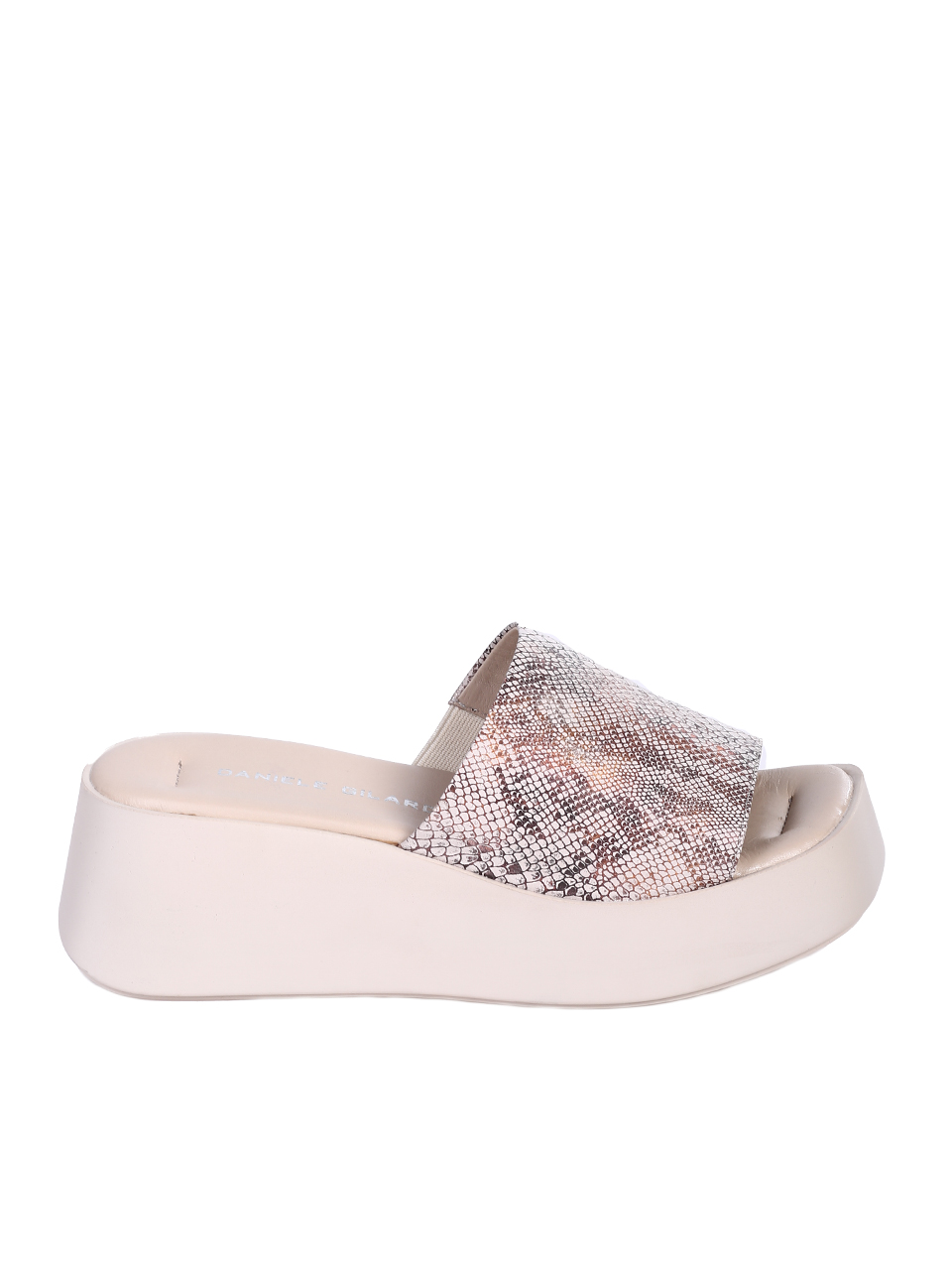 Ежедневни дамски чехли от естествен велур в бежово 5AT-26270 beige