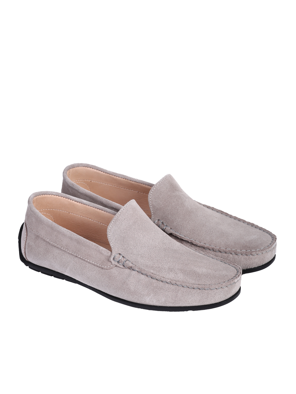 Ежедневни мъжки обувки от естествен велур в сиво 7AT-26299 minsk su