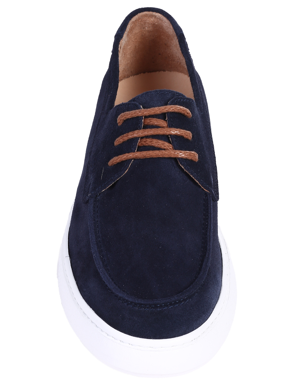 Ежедневни мъжки обувки от естествен велур в цвят нави 7AT-26300(25358) navy