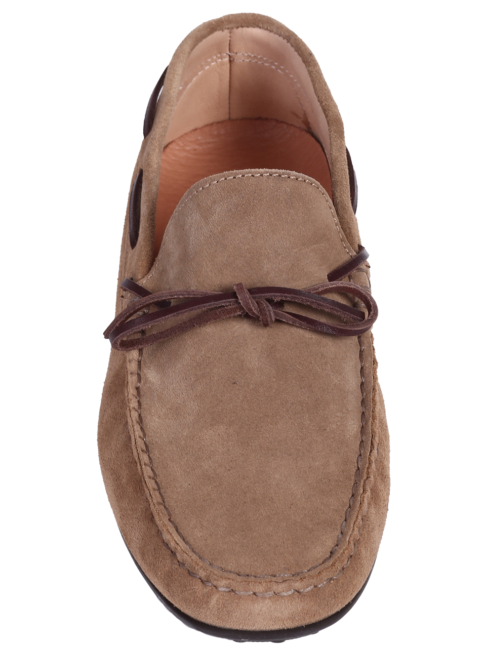 Ежедневни мъжки обувки от естествен велур в бежово 7AT-26301(25359) rome