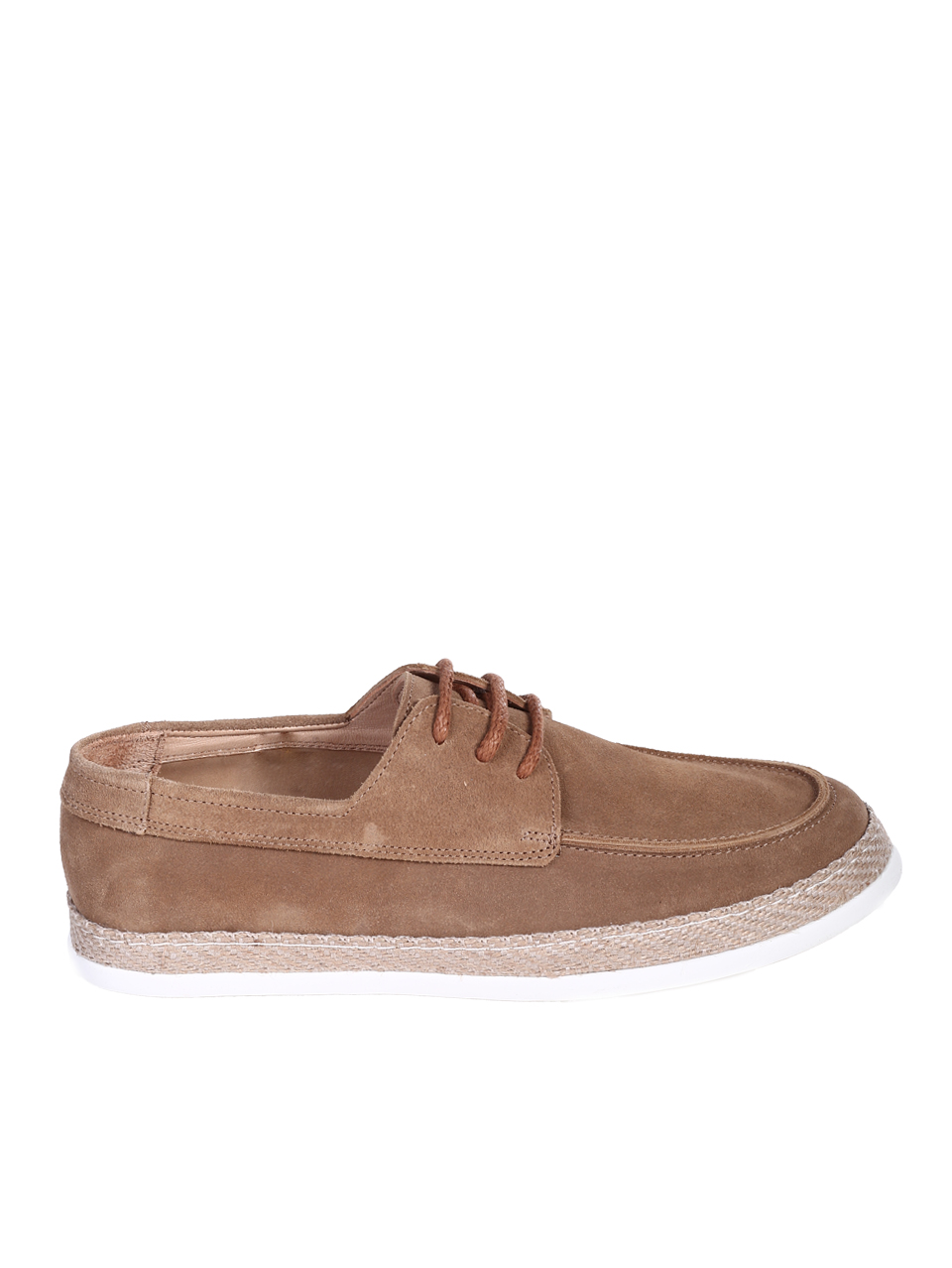 Ежедневни мъжки обувки от естествен велур в бежово 7AT-26302(25360) rome