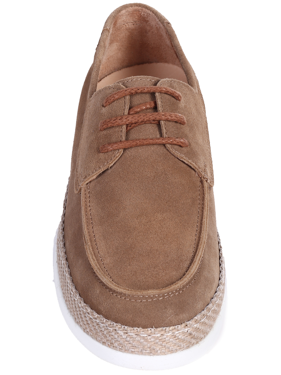 Ежедневни мъжки обувки от естествен велур в бежово 7AT-26302(25360) rome