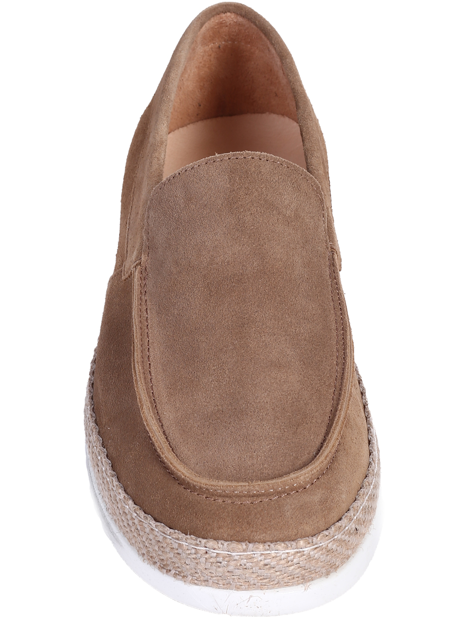 Ежедневни мъжки обувки от естествен велур в бежово 7AT-26303(25361) rome