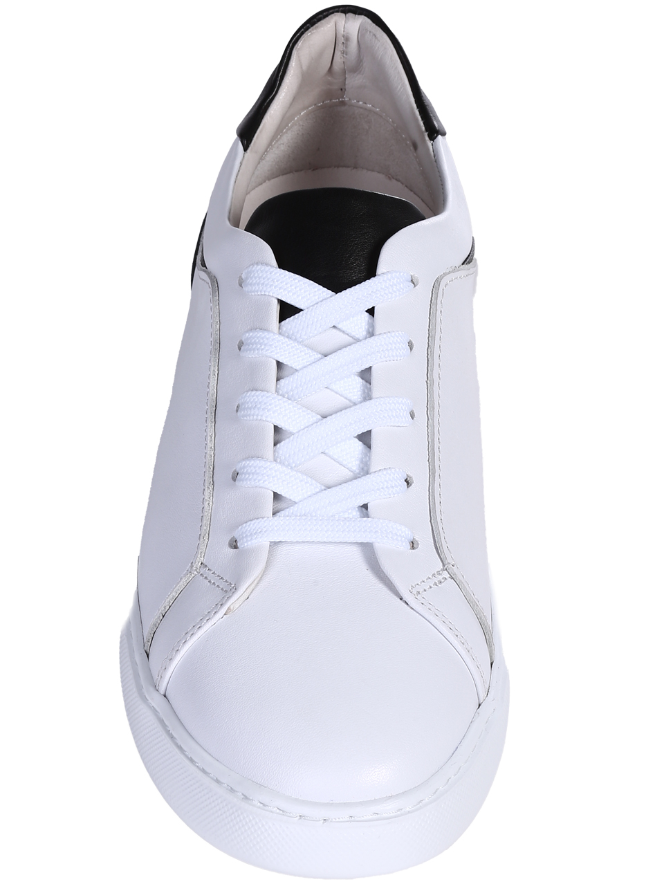 Ежедневни мъжки обувки от естествена кожа в бяло 7AT-26304 white