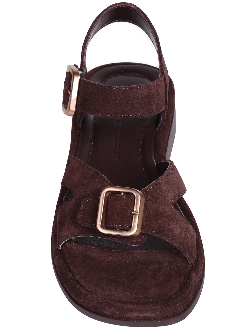 Ежедневни дамски сандали от естествен велур в кафяво 4AT-26229 brown