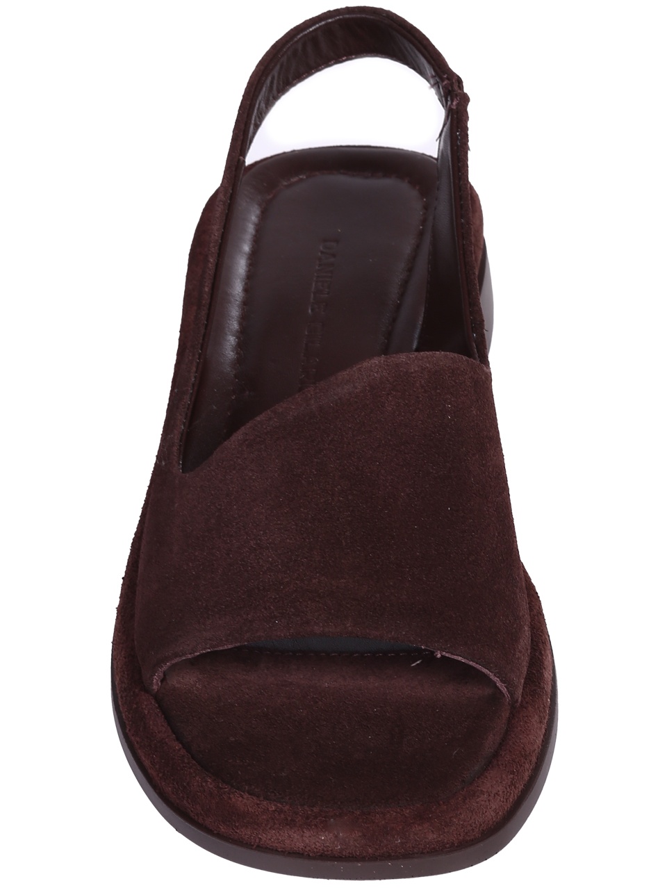 Ежедневни дамски сандали от естествен велур в кафяво 4AT-26231 brown