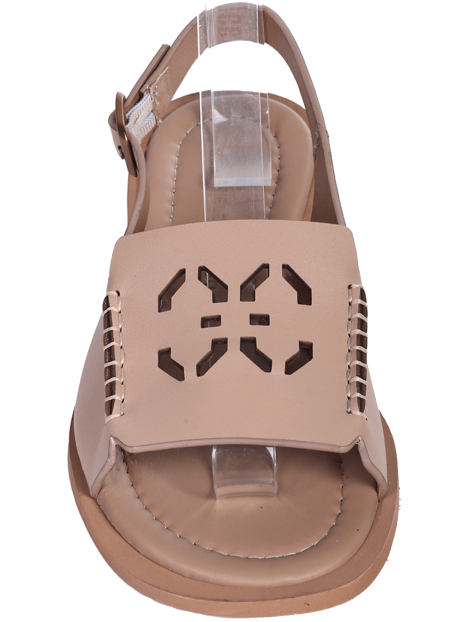 Ежедневни дамски сандали от естествена кожа в бежово 4AT-26240 nude