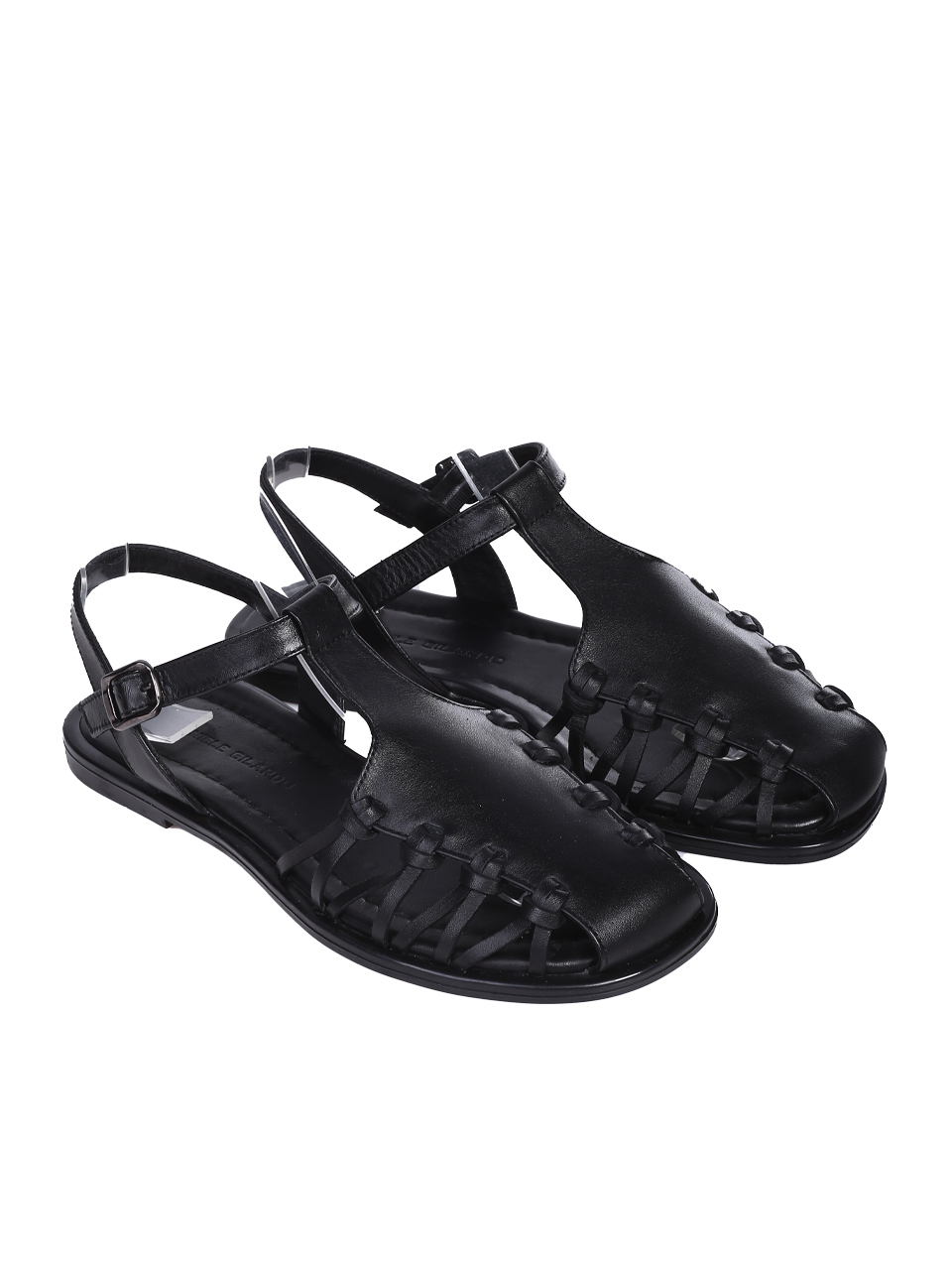 Ежедневни дамски сандали от естествена кожа в черно 4AT-26243 black