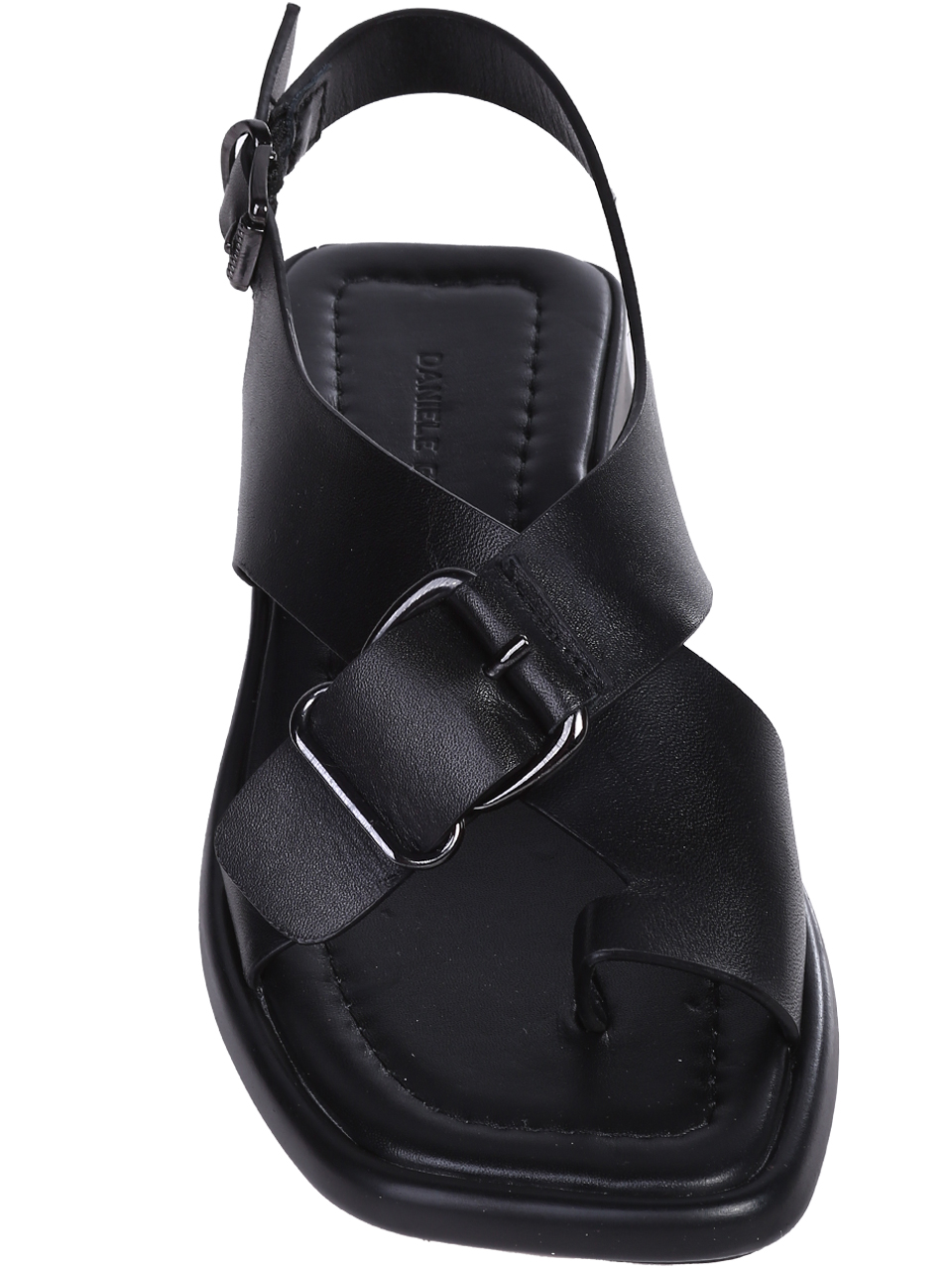 Ежедневни дамски сандали от естествена кожа в черно 4AT-26236 black