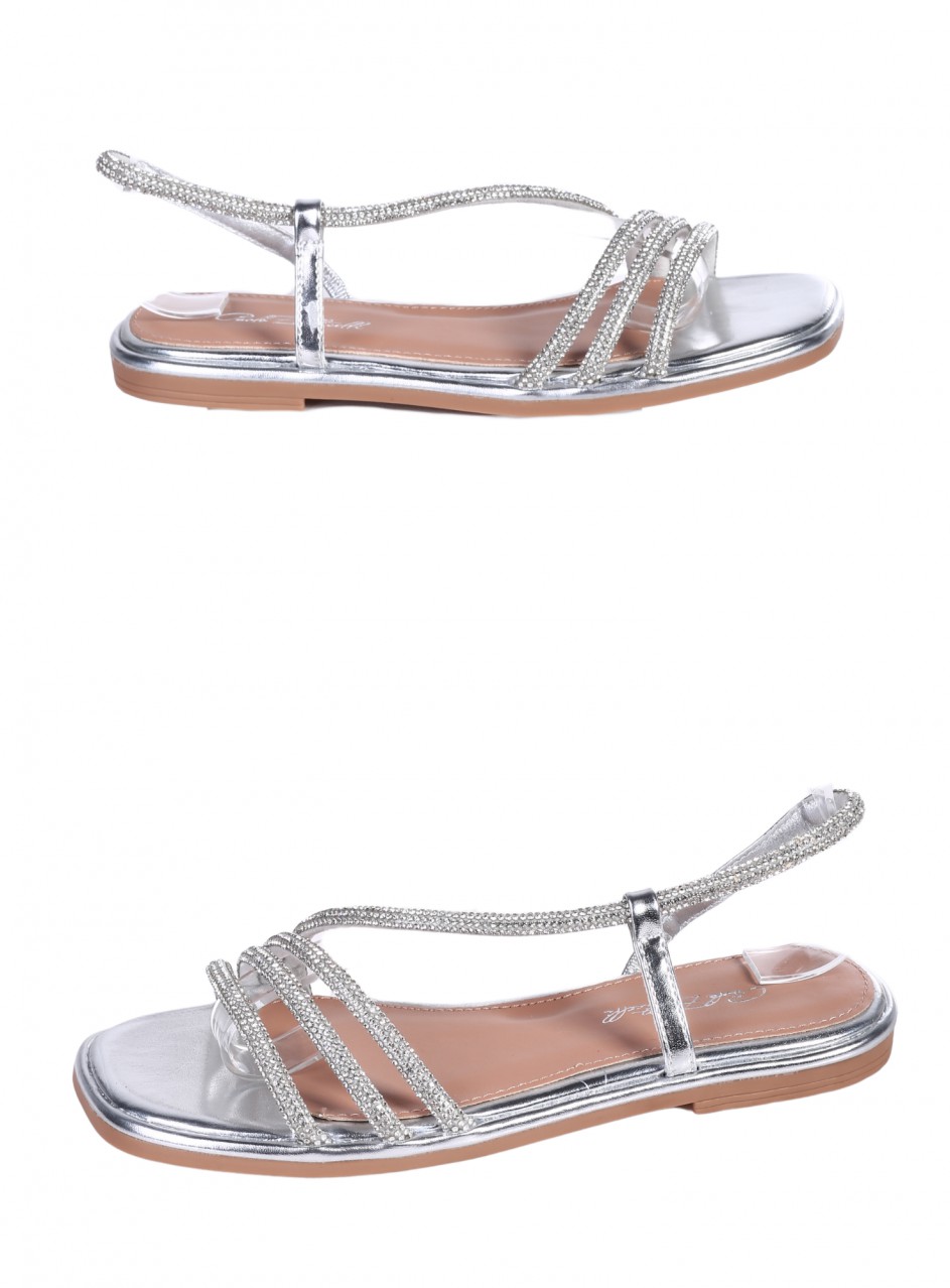 Ежедневни дамски сандали в сребристо 4M-26050 silver
