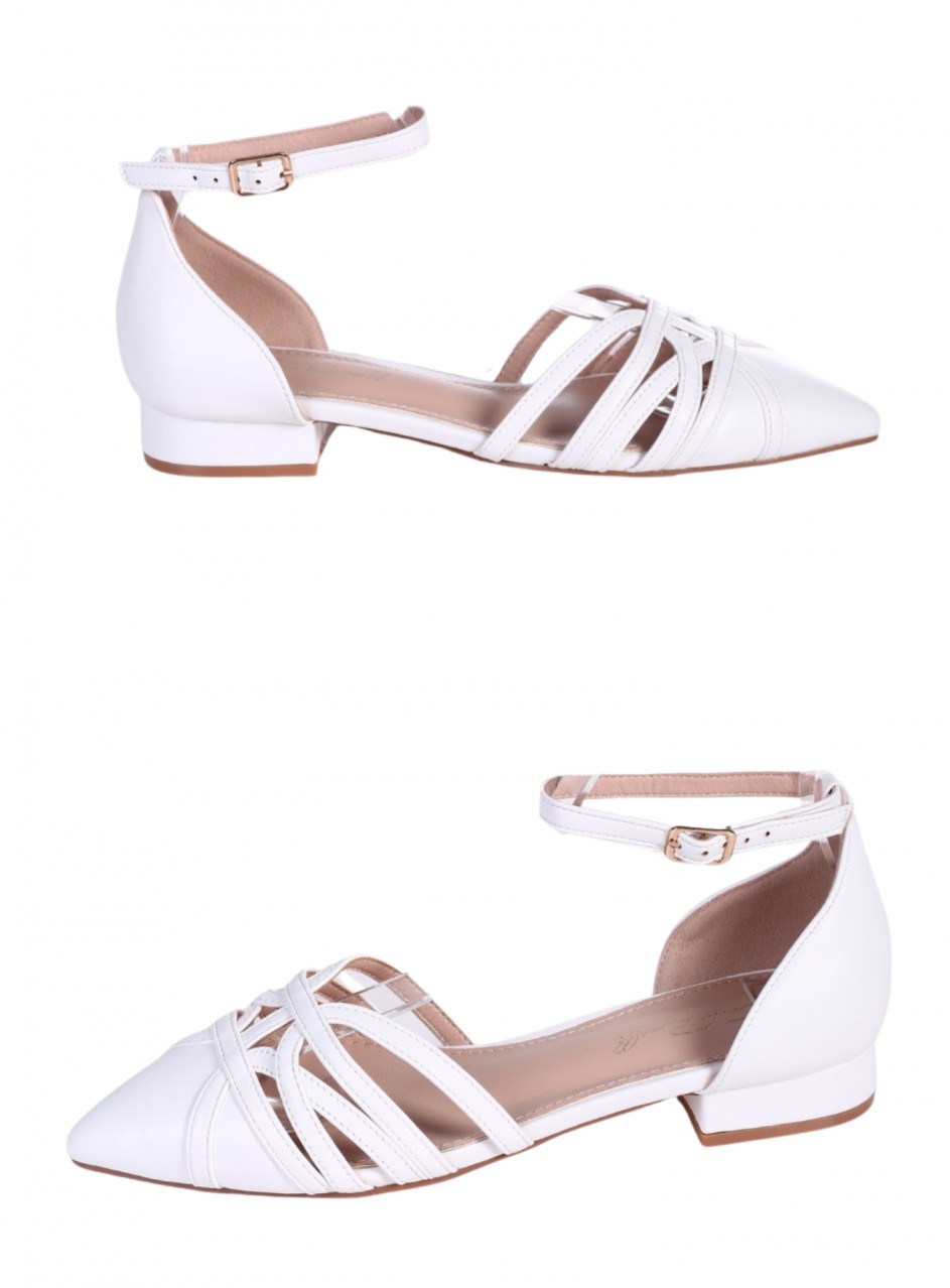 Ежедневни дамски обувки в бяло 3M-26057 white 