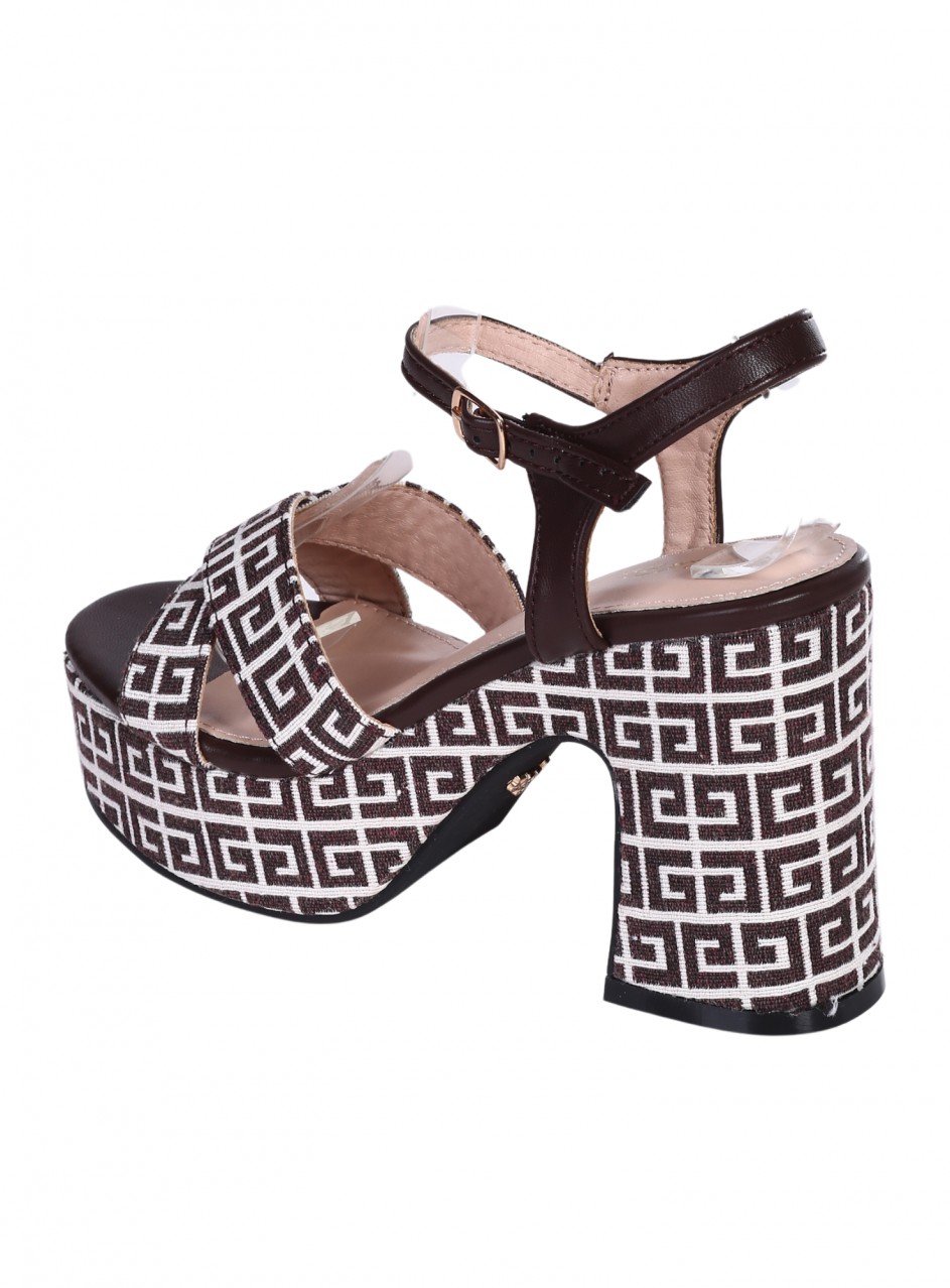 Дамски сандали в бежов/кафяв цвят 4M-26058 beige/brown