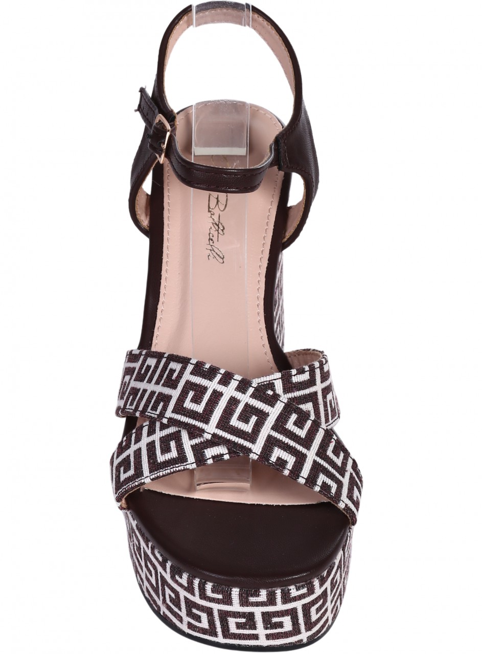 Дамски сандали в бежов/кафяв цвят 4M-26058 beige/brown