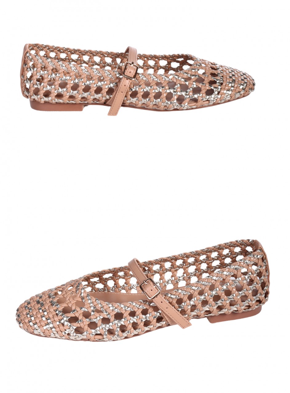 Ежедневни дамски обувки в бежов/златист цвят 3M-26087 beige/gold