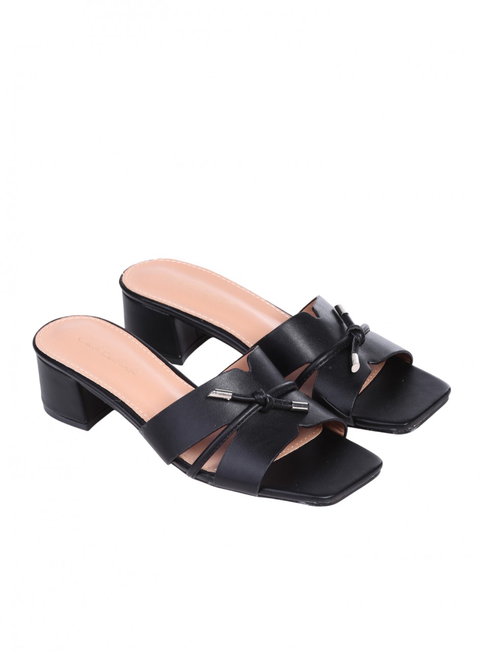 Ежедневни дамски чехли, на ток 5M-26049 black