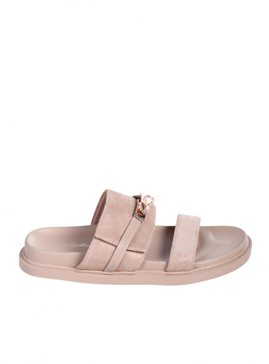 Ежедневни дамски чехли в бежово 5M-26051 beige 