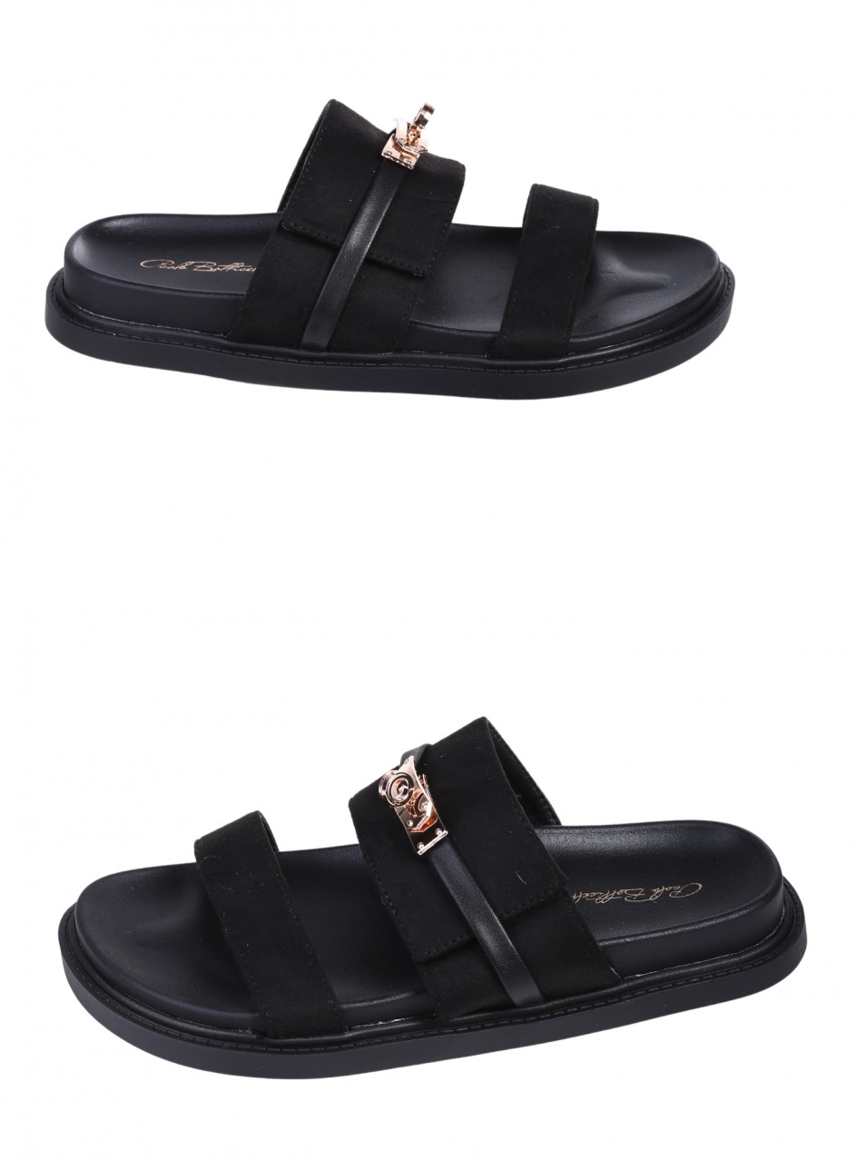 Ежедневни дамски чехли в черно 5M-26051 black