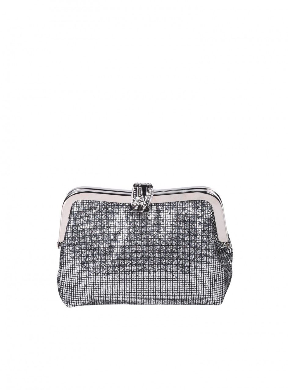 Елегантна дамска чанта, в сребристо 9AG-26132 silver