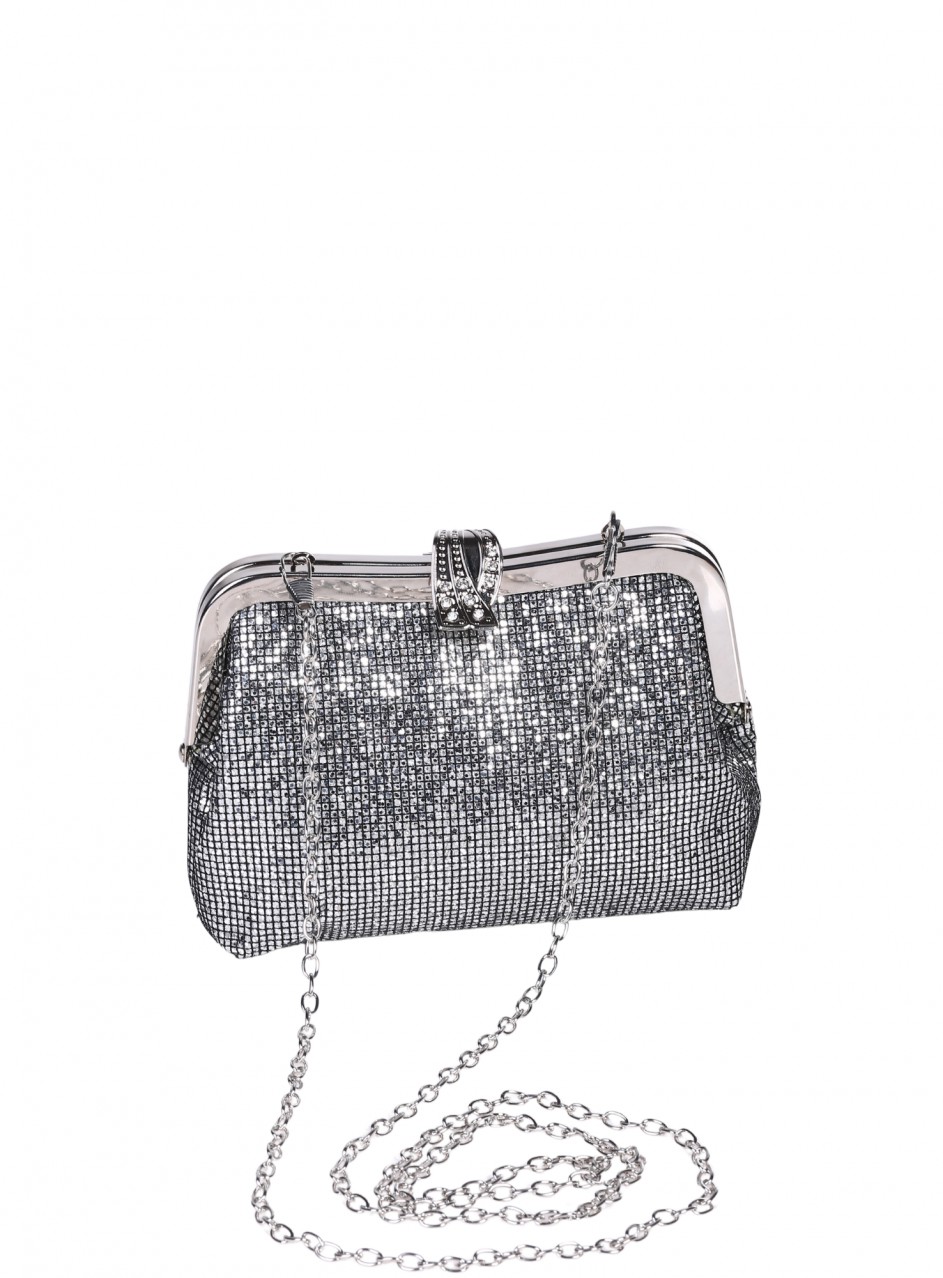 Елегантна дамска чанта, в сребристо 9AG-26132 silver