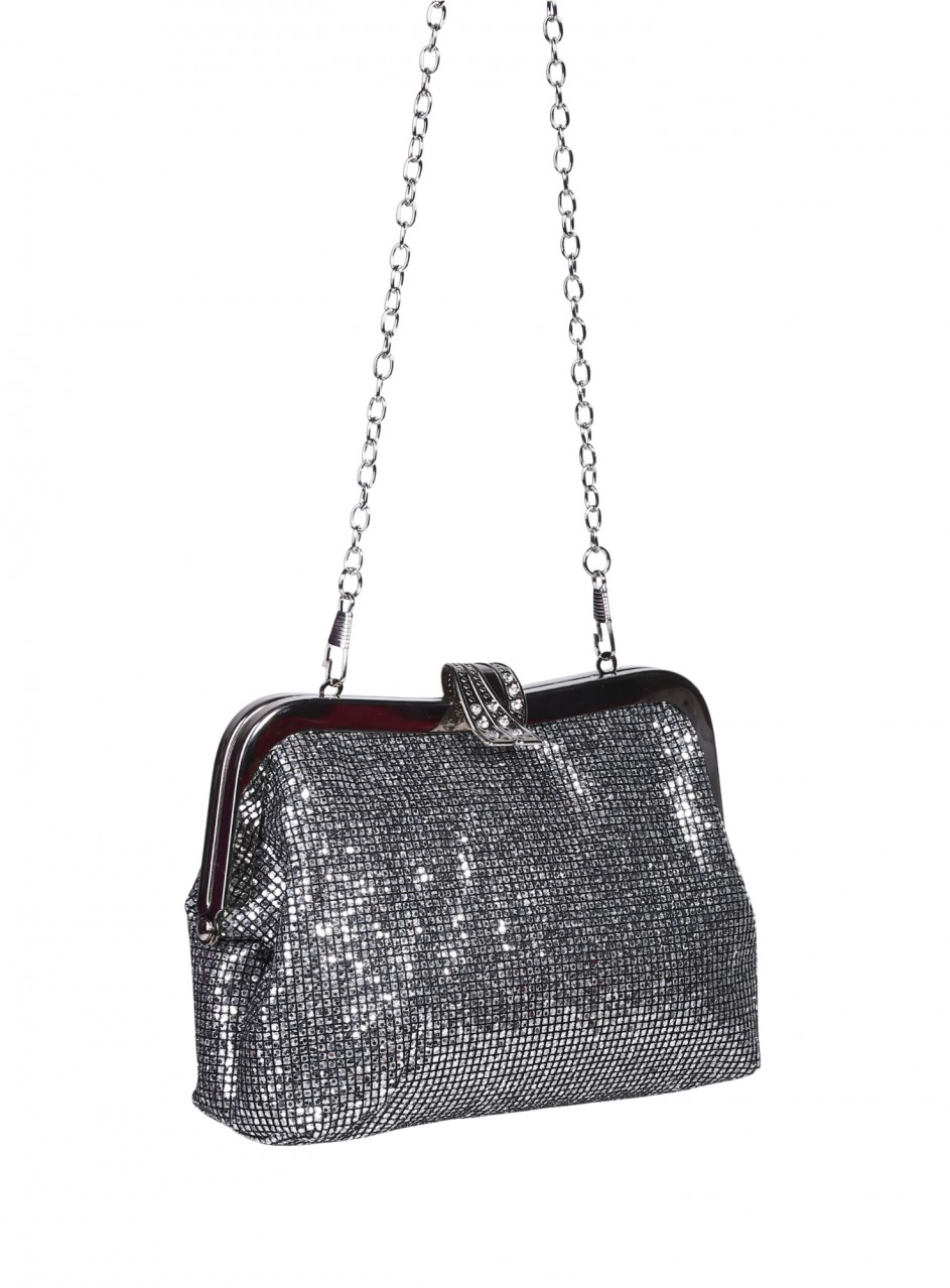 Елегантна дамска чанта, в сребристо 9AG-26132 silver