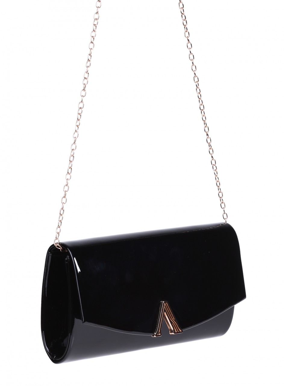 Елегантна дамска чанта, в черно 9AG-26138 black pu