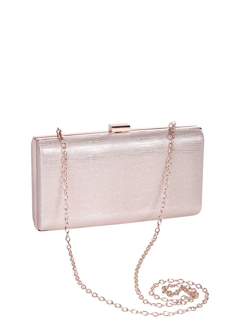 Елегантна дамска чанта, в цвят шампанско 9AG-26143 champagne 