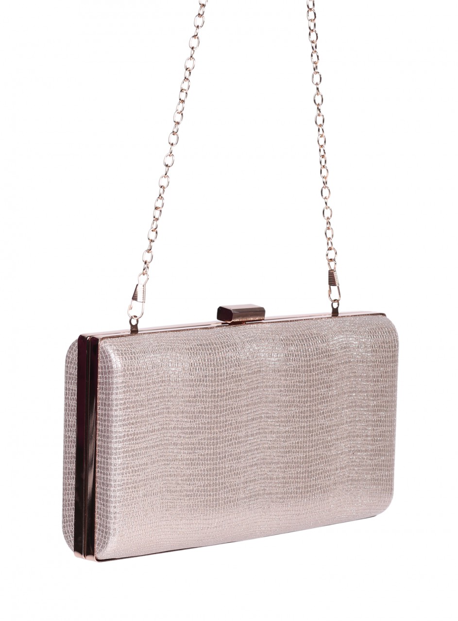 Елегантна дамска чанта, в цвят шампанско 9AG-26143 champagne 