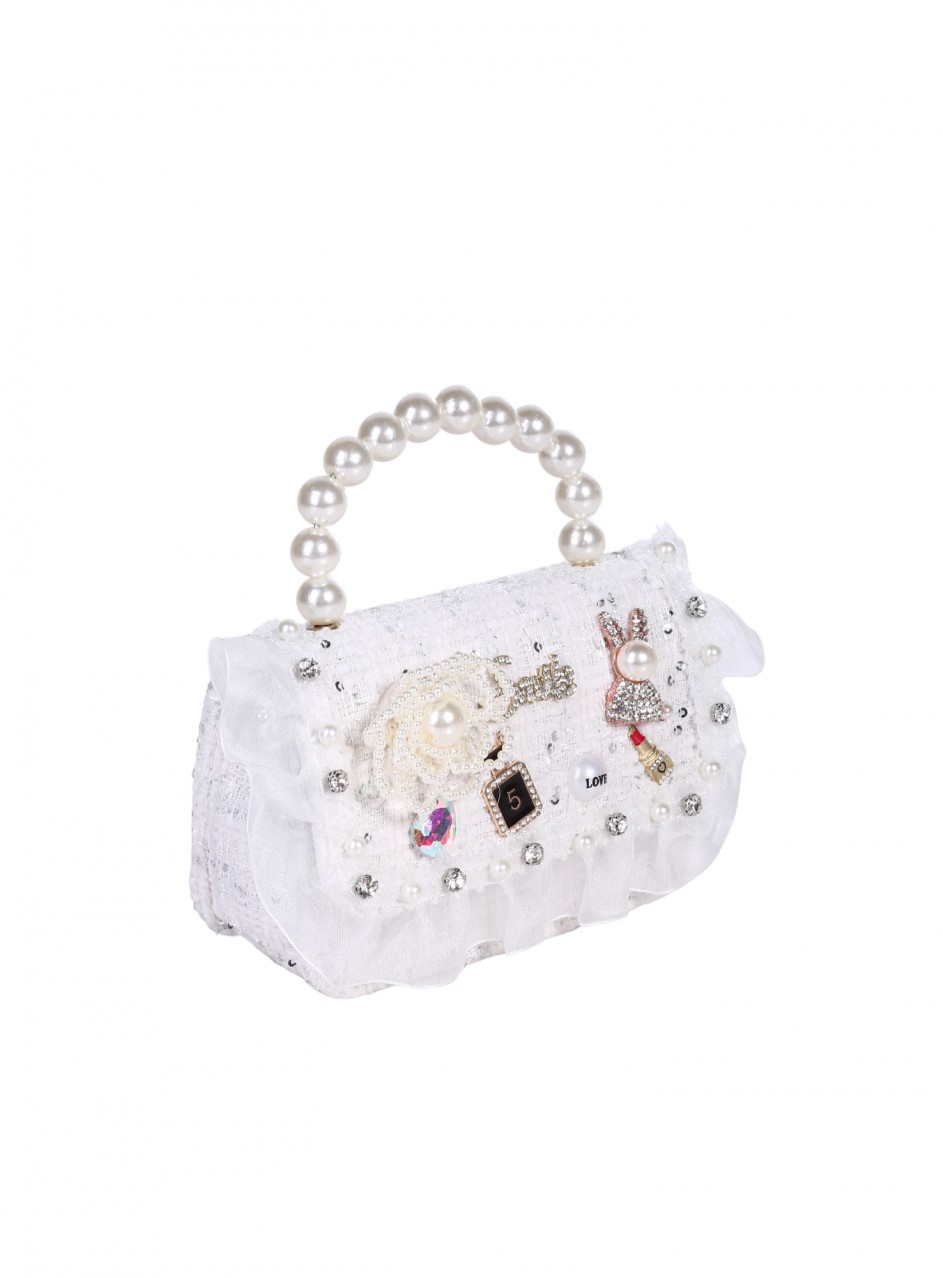 Елегантна мини чанта, в бяло 9AG-26210 white