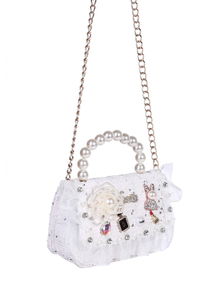 Елегантна мини чанта, в бяло 9AG-26210 white