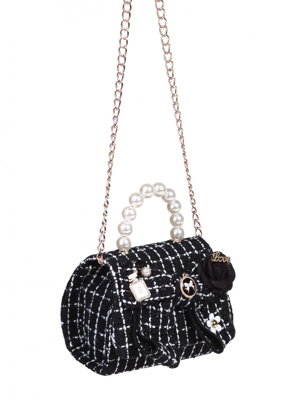 Елегантна мини чанта, в черно 9AG-26211 black