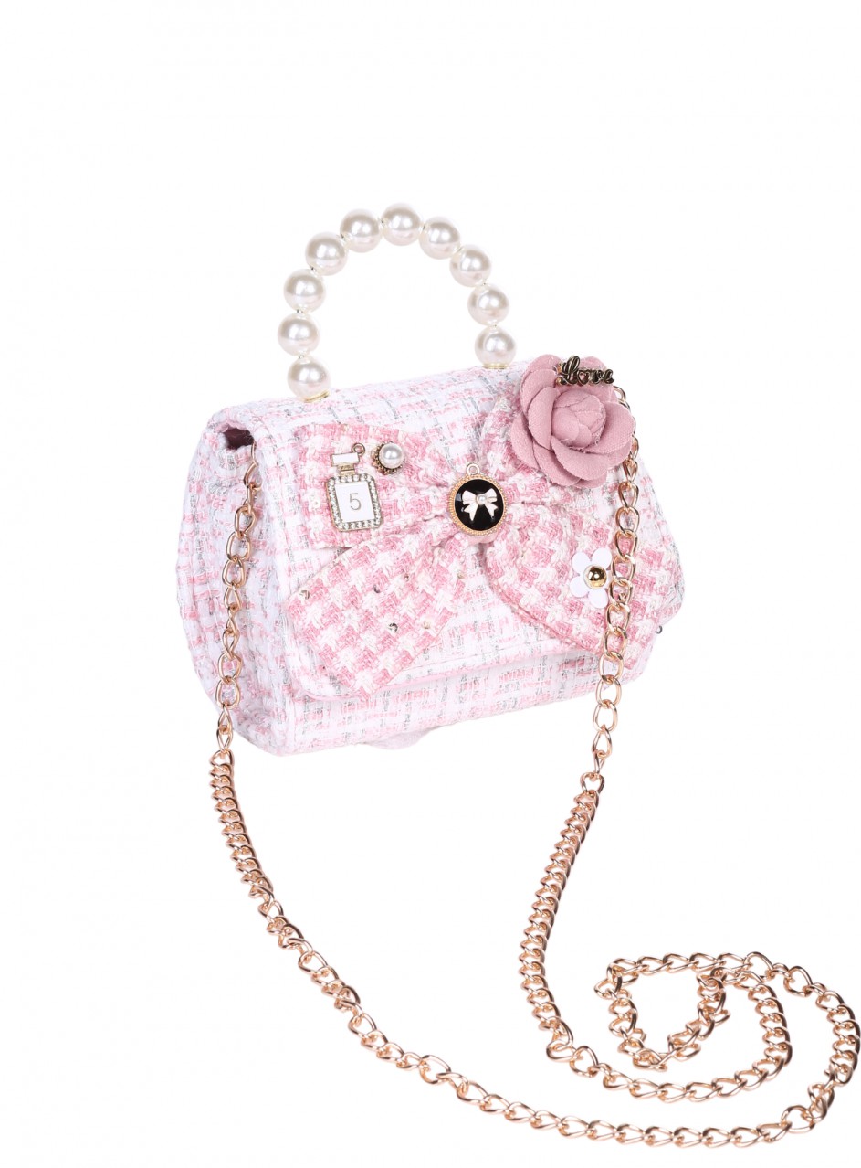 Елегантна мини чанта, в розово 9AG-26211 pink