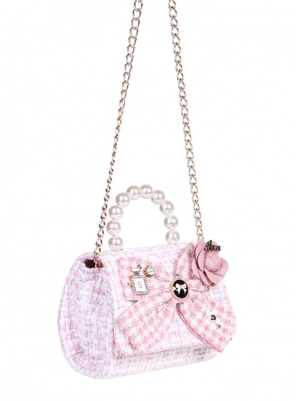 Елегантна мини чанта, в розово 9AG-26211 pink