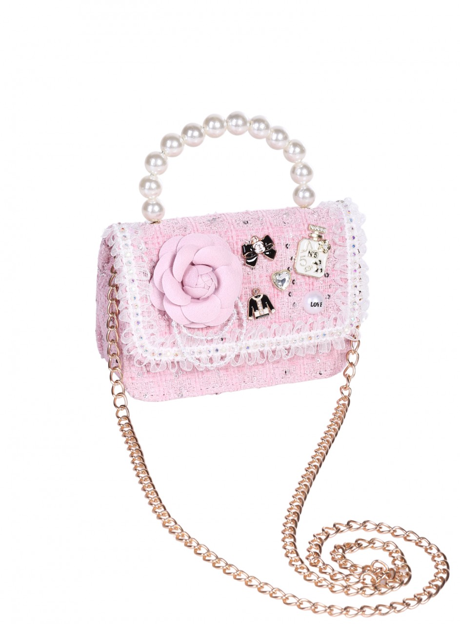 Елегантна мини чанта, в розово 9AG-26212 pink