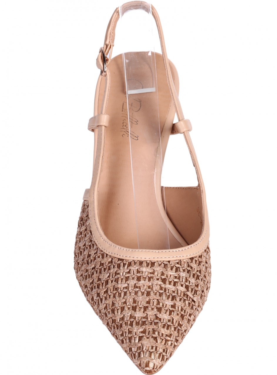 Елегантни дамски обувки в бежово 3C-26045 beige 