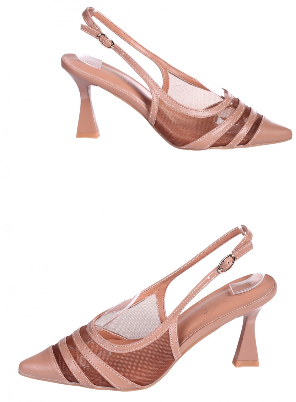 Елегантни дамски обувки в бежово 3C-26046 beige 