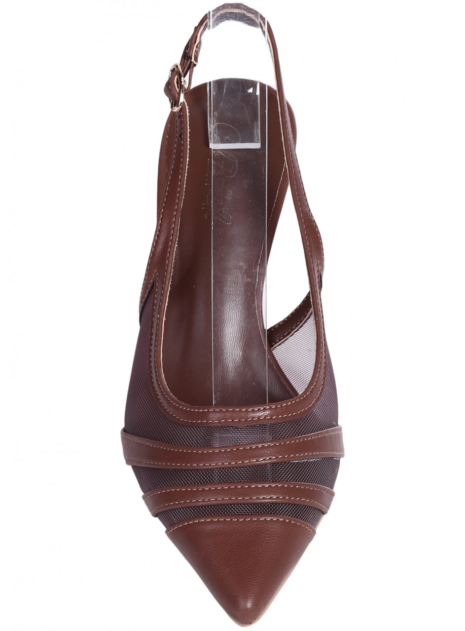 Елегантни дамски обувки, на ток в кафяво 3C-26046 brown