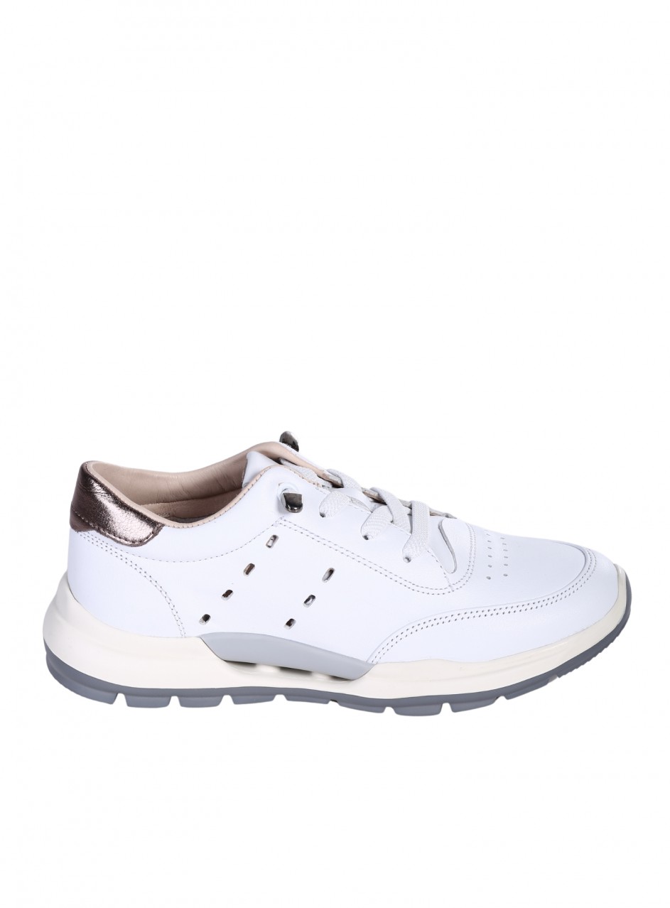 Ежедневни дамски обувки от естествена кожа 3AT-26313 white