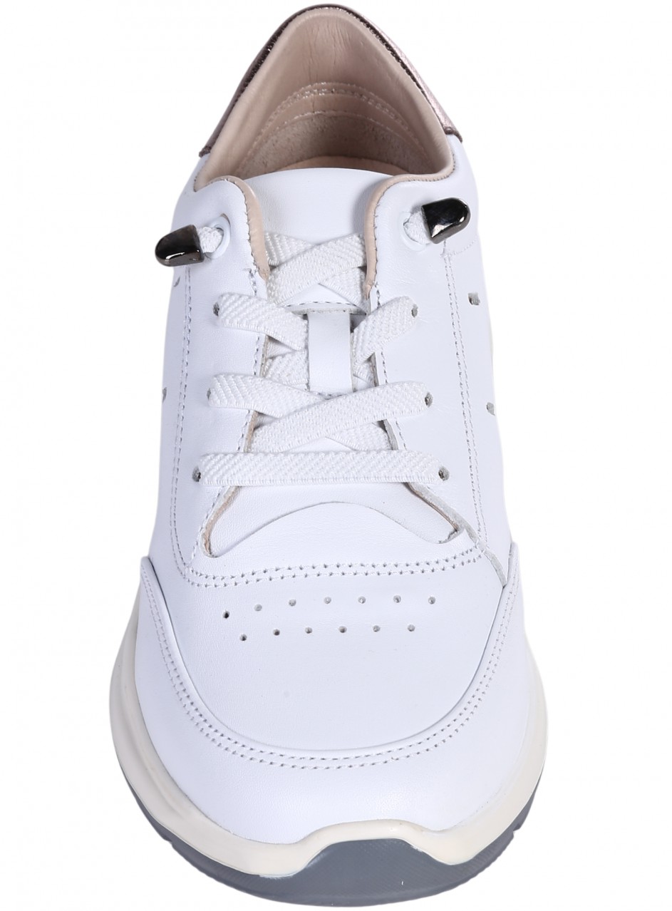 Ежедневни дамски обувки от естествена кожа 3AT-26313 white