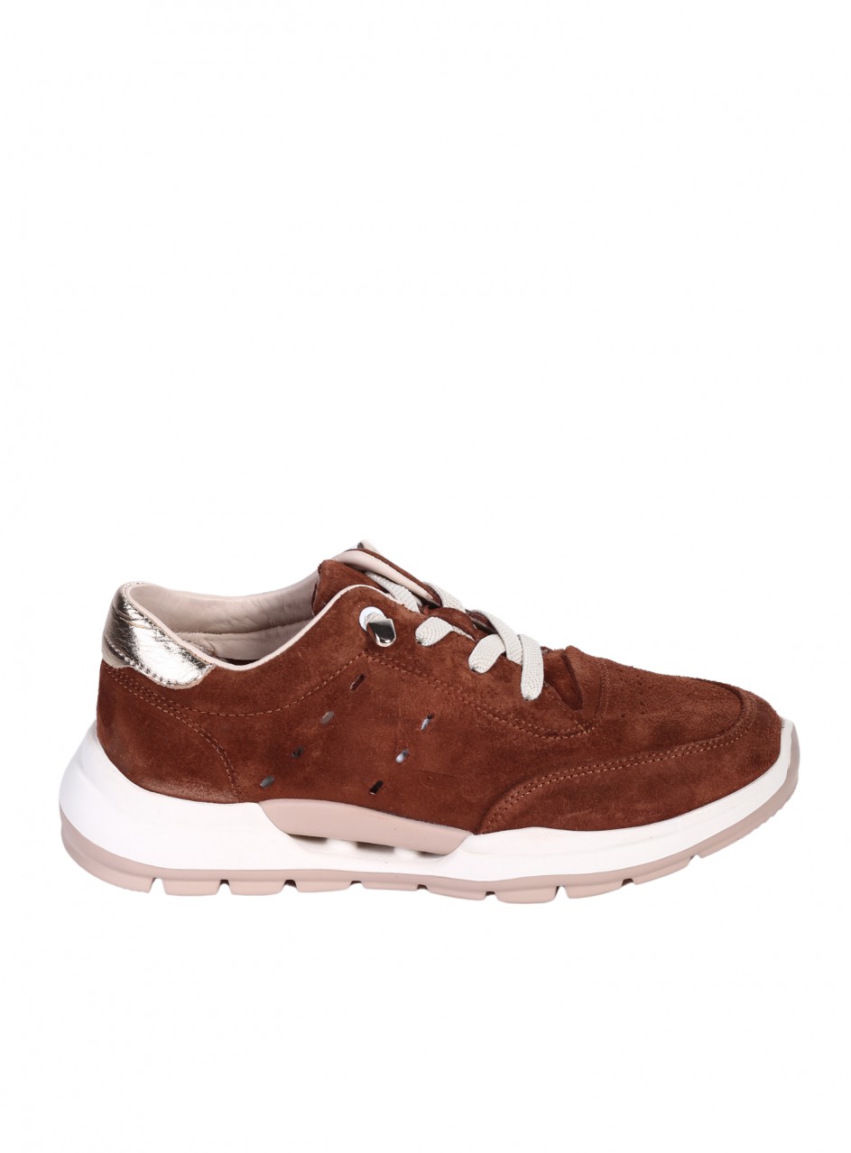 Ежедневни дамски обувки от естествен велур  3AT-26313 brown