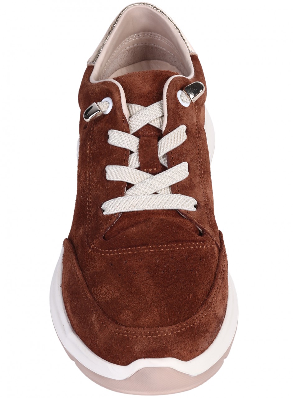 Ежедневни дамски обувки от естествен велур  3AT-26313 brown